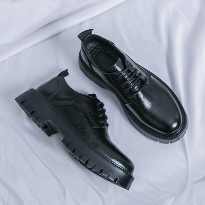 Neue Mode Schuhe im japanischen Stil Herren Business Lackschuhe Schnürschuhe Dicke Sohle Schuhe Luxusschuhe Formelle Schwarze Schuhe
