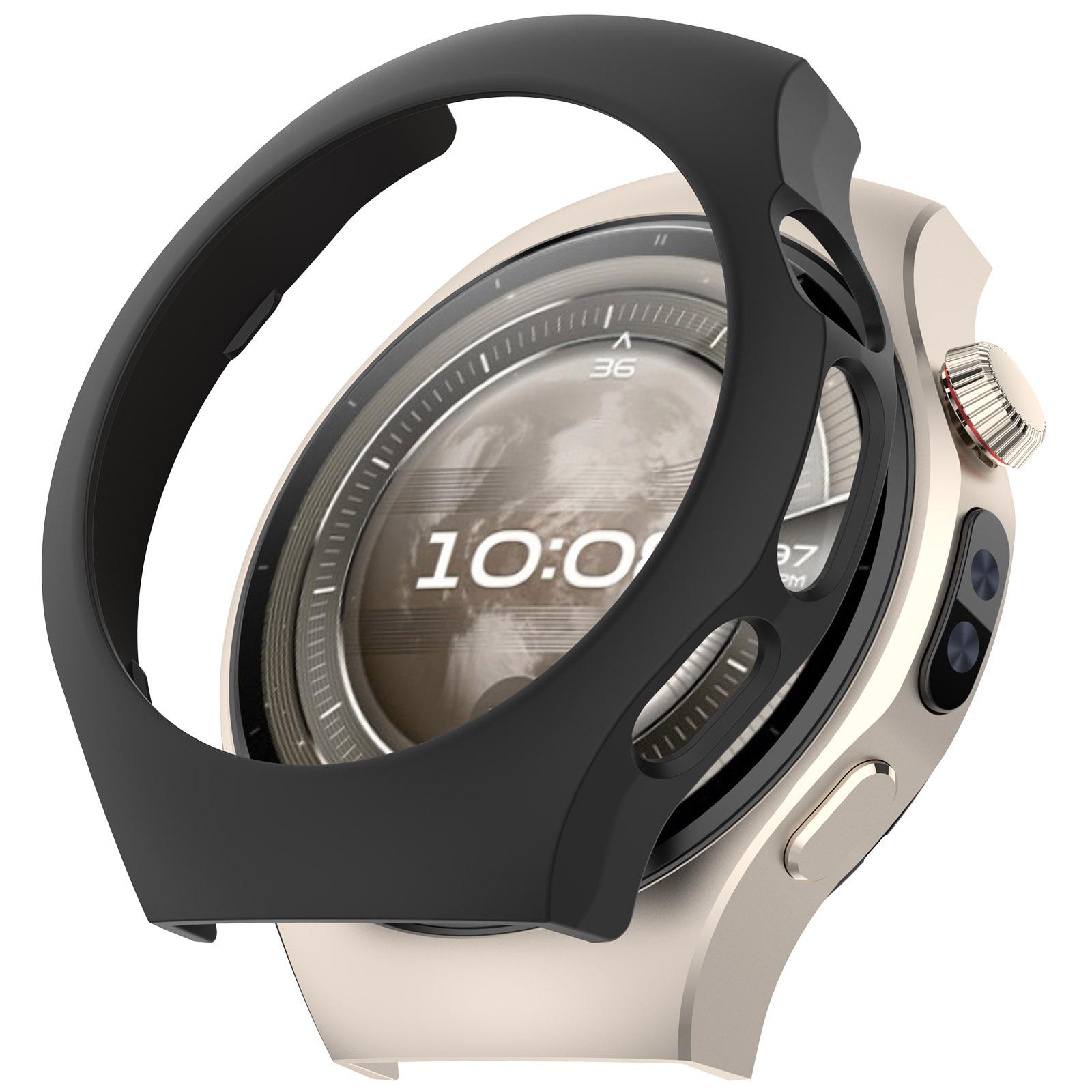

For Huawei Watch 5 42mm Case Half-Wrapped Hollow Hard PC Watch Cover Black