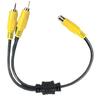 RCA Video Splitter Cable To Male [COMON] (Female X2) / 0.3m [VDF-Y]