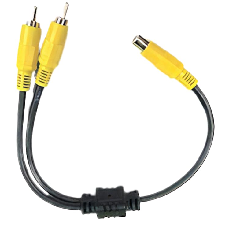 RCA Video Splitter Cable To Male [COMON] (Female X2) / 0.3m [VDF-Y]