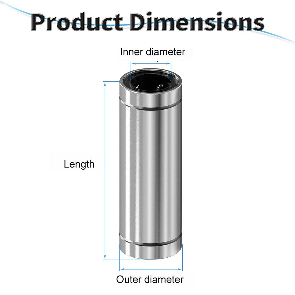 1pcs LML5 LML6 LML8 LML10 LML12 LML13~LML40 Long Linear Bearing Bushing CNC Linear Bearings for Rods Rail Linear Shaft Parts