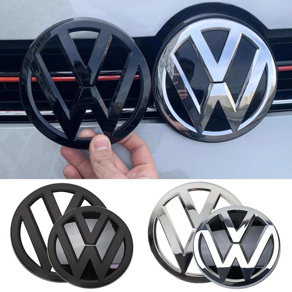 Hub Caps 2pcs Car Replaced Front Bonnet Grille Rear Trunk Emblem Logo Replacement Badge For Volkswagen VW Golf 6/7/7.5 2010-2020 knvc93