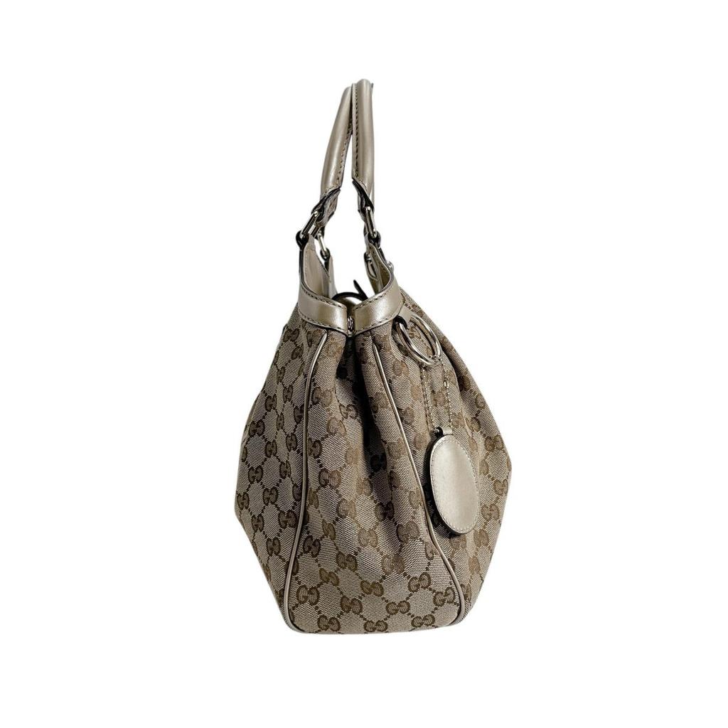 GUCCI GG canvas Sukey bag Tote Bag GG canvas beige Women 211944 Used