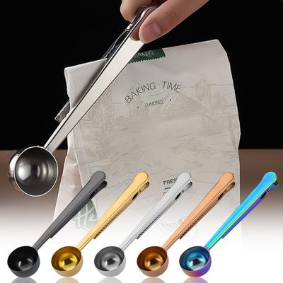 Coffee Spoon Grinding Coffee Process Measuring Spoon Food Bag Clip Sealed Bag
