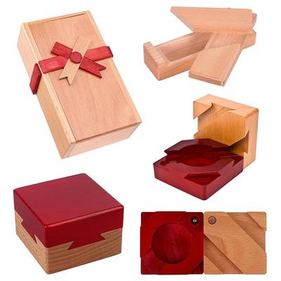 Klassische verblüffende hölzerne Puzzleboxen Geheimes Fach Denkspiele für Erwachsene und Kinder Rompecabezas De Madera