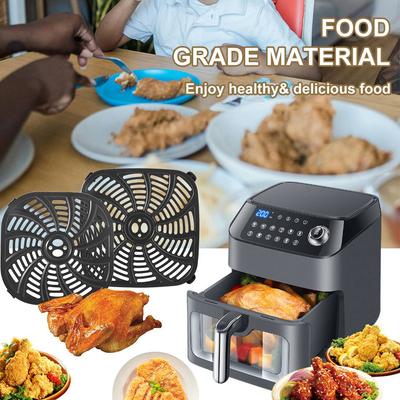 Round Air Fryer Mat Non-Stick Air Fryer Grill Plates Rack Parts Air Fryer Grill Pan  Kitchen