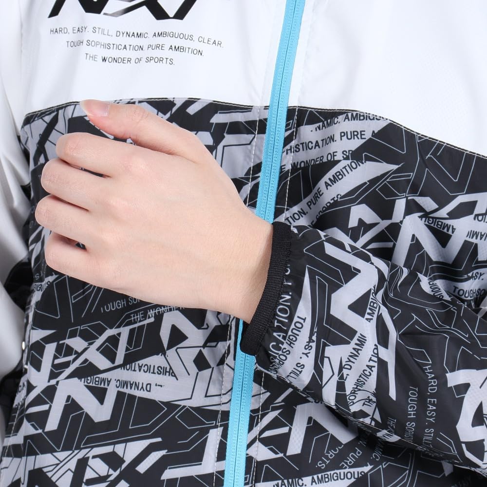 Mizuno Windbreaker Slim Size 32JEA220 N-XT Jacket, Water-Repellent, Fit, Men's, White, S,