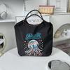 Japanese Style Handmade Waterproof Nylon Canvas Bag with Embroidered Patterns, Large Capacity