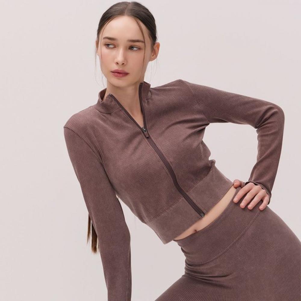 Huit Washed Seamless Performance Zip Up Jumper Htwjp5k07t BR/S