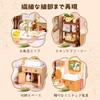 ROBOTIME Plastic DIY Miniature House Kit Dollhouse Miniature Food Toy Doll House with LED Lights Gift Craft Assembly "Super Creator" Pop Bubble Bathro
