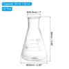 PATIKIL Glass Erlenmeyer Flasks, Set of 6, 50ml, Narrow Mouth, Graduated, Borosilicate Glass, for Laboratory Chemistry and Scientific Research