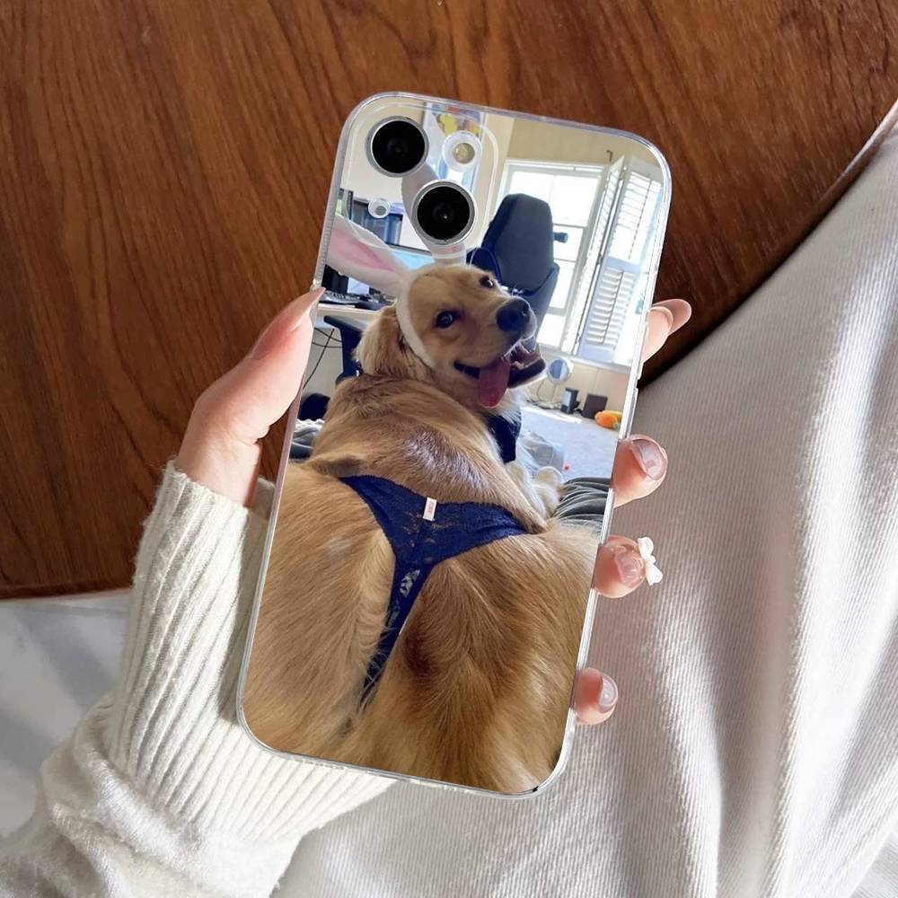 Funny Dog Cover Phone Case For iPhone 17 16 15 14 13 12 11 Pro Max Plus Mini Clear Soft Shell Thin Tpu