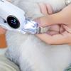 2-in-1 Cat Nail Grinder Quiet Operation LED Dog Nail Trimmer Splash Guard USB Rechargeable Nail Grooming Tool Veterinary Use