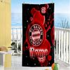 Bayern Munich Crest Art Customizable Name Beach Towel Super Soft & Absorbent Perfect for Traveling Yoga Camping and Swimming