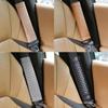 2PCS PU Leather Safety Belt Shoulder Cover Breathable Padding Universal Car Shoulder Pads Black Beige Grey Brown