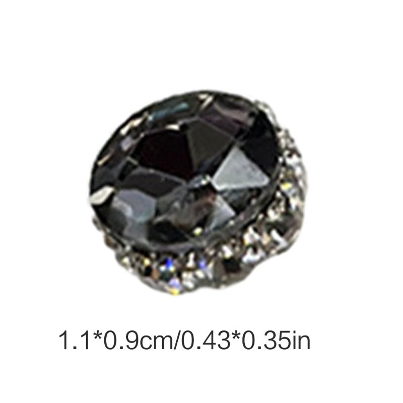 3Pcs Water Drop Nail Art Charms 3D Nail Rhinestones Gems Crystal,3D Nail Art Decorations Metal Nail Studs Nail Jewelry