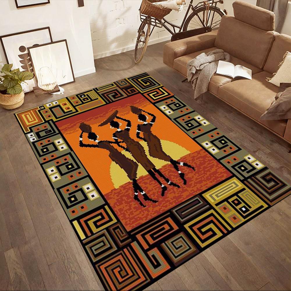 African Style Area Rug Perfect for Entryway Study room Game Room Hallway Anti-slip Rug Office home decor Perfect Gift for Valentine's Wedding Birthday