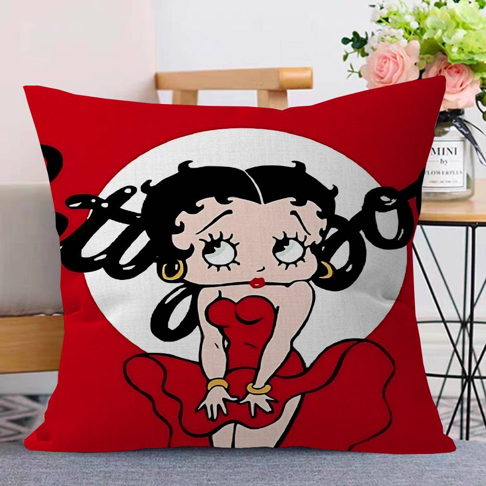 B-Betty Girl B-Boop Lucky Dragon Pillow Cover Sofa Cushion Cover Home Room Decoration Children Gift