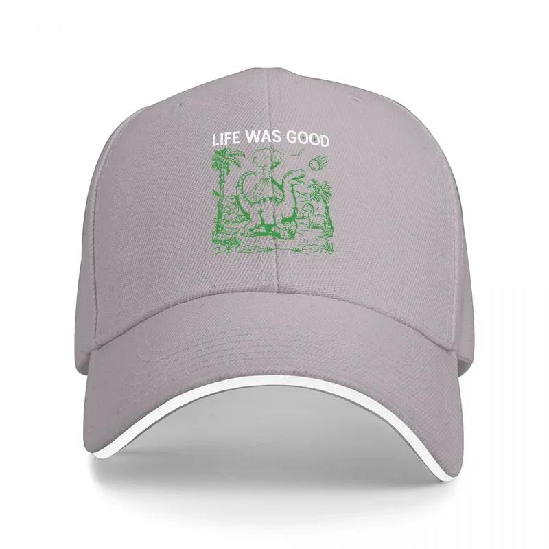 LIFE WAS GOOD Black Baseball Cap with Green Bear and Tree Design Classic Adjustable Hat for Outdoor Adventures and Casual Wear