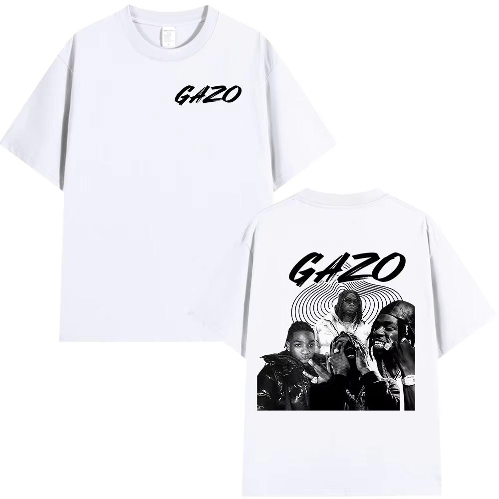Rapper Gazo album graphics 100Cotton music Tshirt Men 2026 New Summer Hip hop unisex ventilate Short sleeve shirt fan gifts