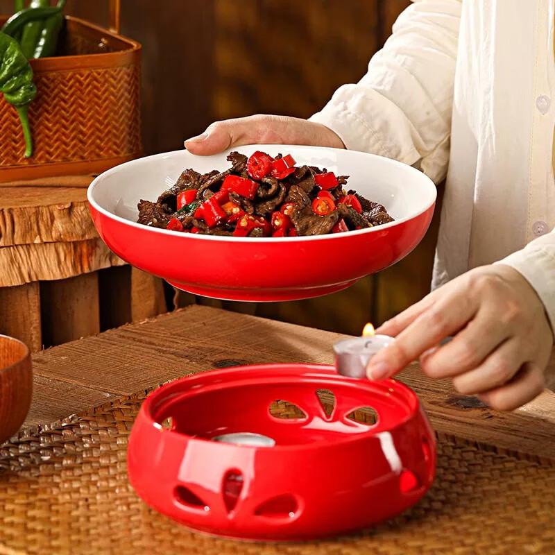 Naijiang Ceramic Food Warming Plate Set