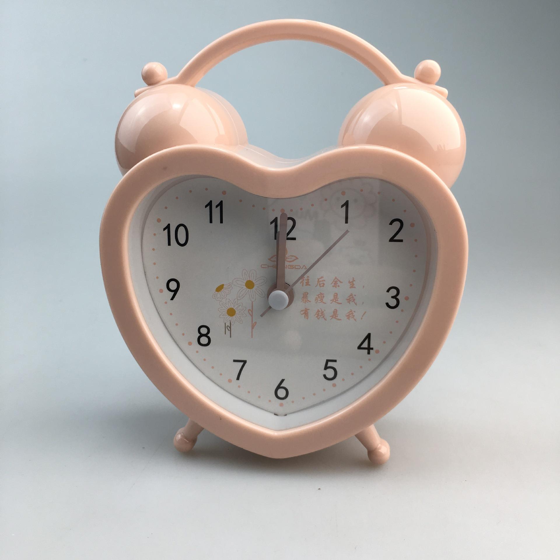 

Конфетный цвет студенческое общежитие маленький будильник милый свежий стиль маленький будильник прикроватные часы ювелирные часы маленький подарок