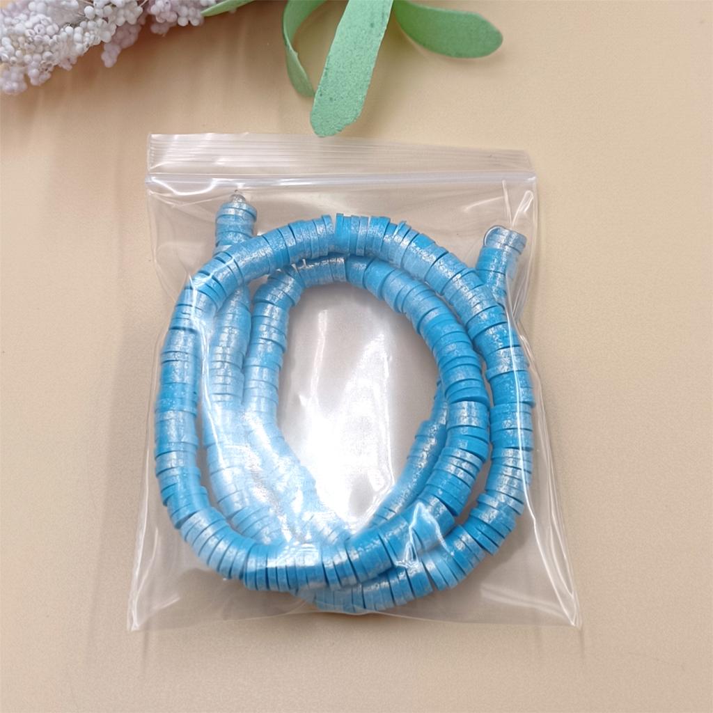 High Quality 1 String Loose Beads For Jewelry Making Polymer Clay Necklace DIY Spacer Beads 350PCS 12Colors Fashion Bracelets 6mm Pearlescent Powder