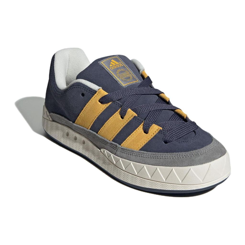 Adidas Originals Adimatic Semišové Pohodlné Odolné Lehké Nízké Skate Boty Unisex Skate Boty Modré Žluté ID0999