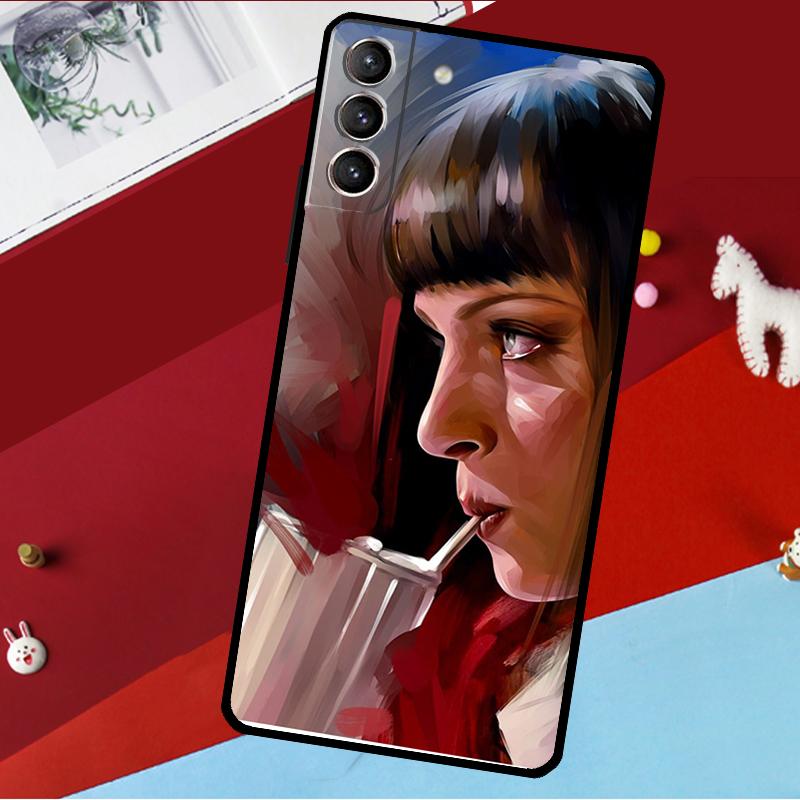 Mia Pulp Fiction Funda For Samsung Galaxy S26 S25 S24 S22 S23 Ultra Plus S20 S21 FE S9 S10 S25 FE Phone Case