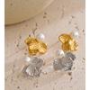 Eetit New Arrivals Stainless Steel Simulated Pearls Flower Stud Earrings Prevent Allergy Korean Attractive Women Quality Jewelry