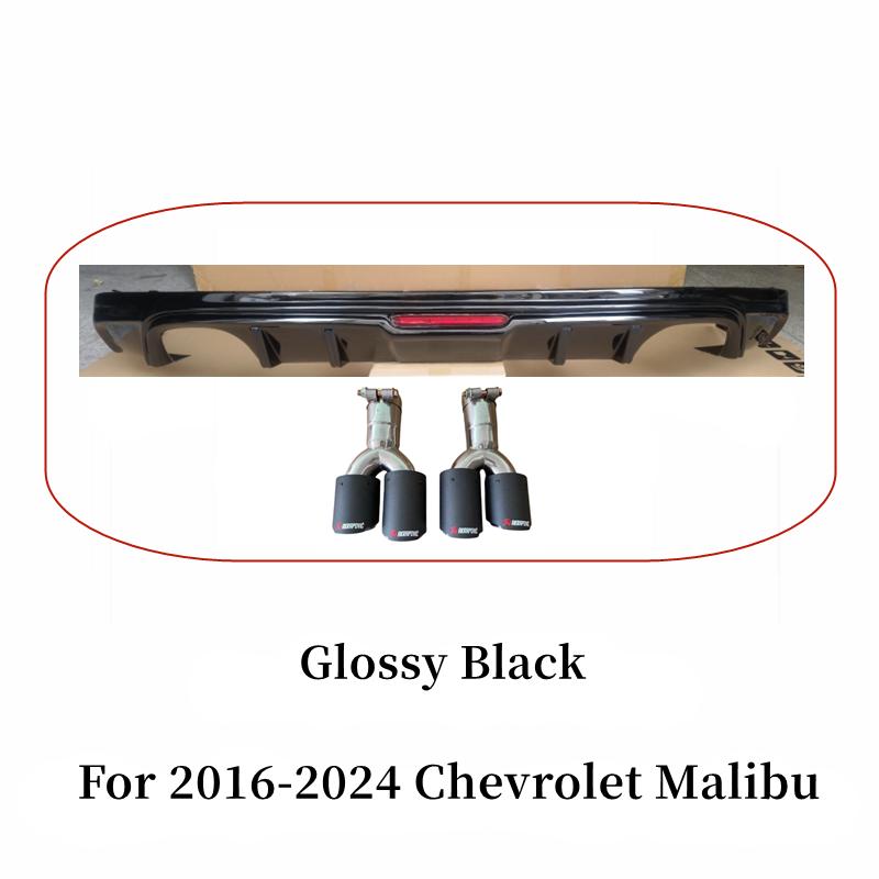 For 2019 20 21 22 23 Chevrolet Malibu XL ABS Plastic Black Carbon Car Rear Bumper Diffuser Lip Spoiler Tuning Accessories Part