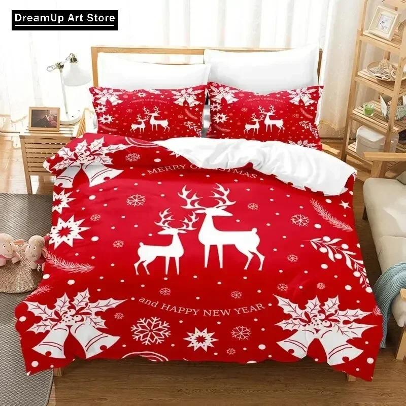 3D Printed Christmas Bedding Set Duvet Cover Bedroom Comforter Covers Single Twin King Size Quilt Cover Home