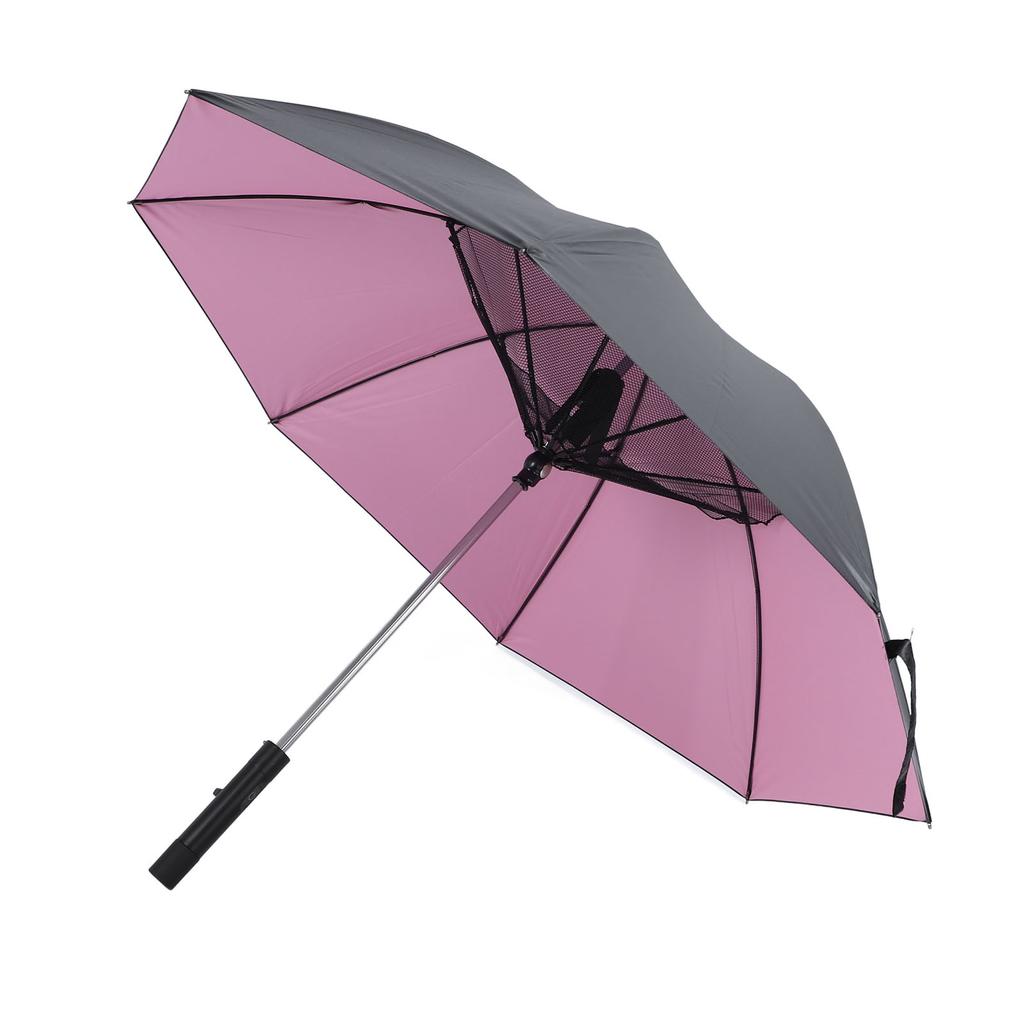 Slunečník se zabudovaným ventilátorem 80 cm 3000 mAh UV ochrana Skládací lopatky Dobíjecí chladicí ventilátor