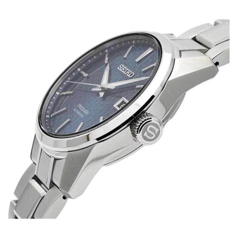 Seiko Presage Series 100 Meters Waterproof Automatic Steel Strap 39.3 Men's Watch Blue Dial SARX077
