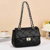 2025 texture fashion trend diamond square bag women's portable shoulder messenger bag bag