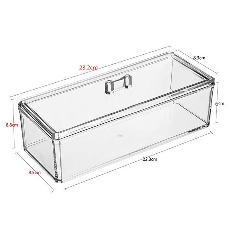 

Прозрачный ящик для хранения косметики, органайзер для макияжа, ящик для хранения ватных палочек и ватных дисков, настольный акриловый органайзер