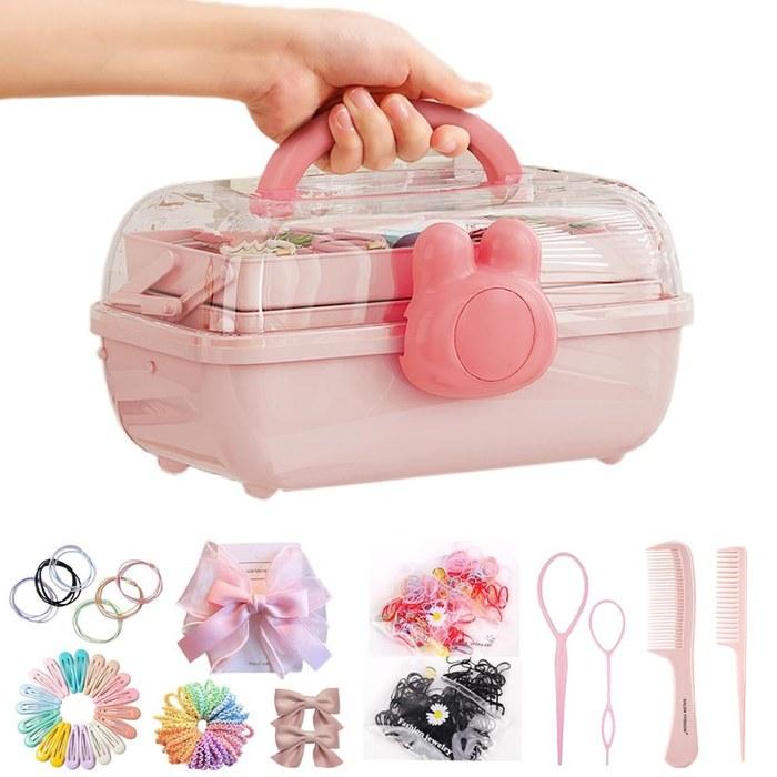 GALSANG Girls  Hair Clips & Pins Set - Pink (Rabbit Pink)