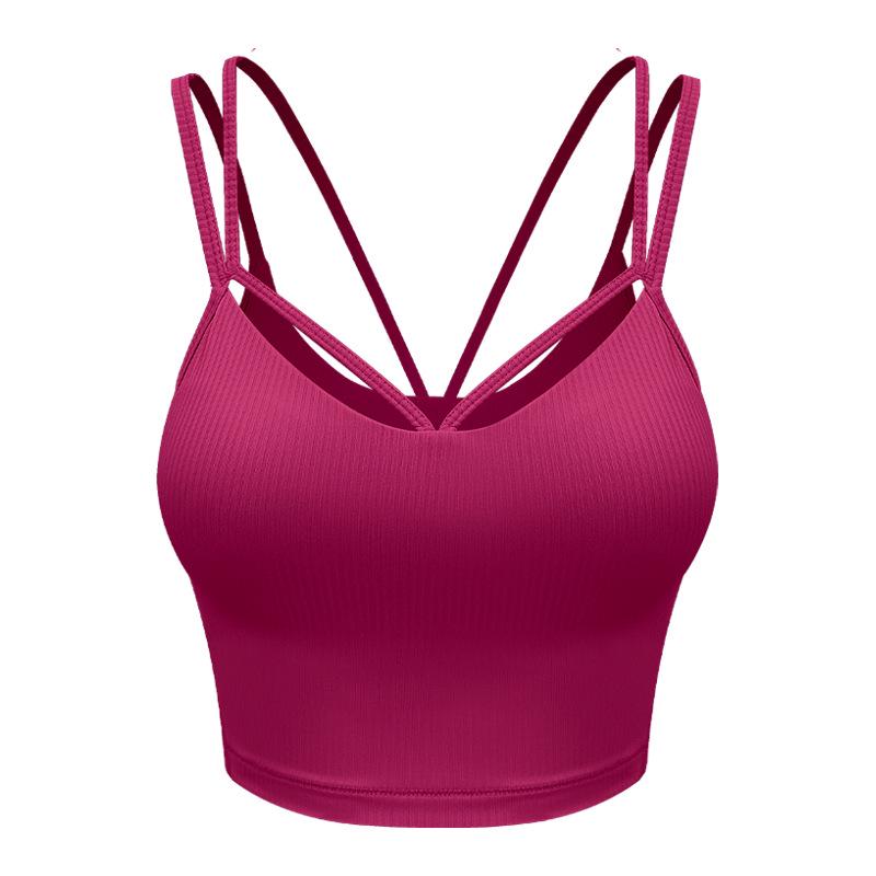 Lulu Cloud-Feel Women's Shock-Absorbing Camisole Sports Bra for Yoga and Fitness.