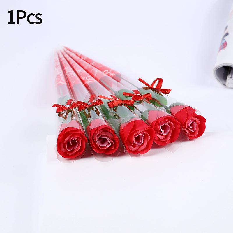 Artificial Soap Rose Bouquet Little Bear Soap Flower Diy Flower Bouquets Wedding Mother'S Day Valentine'S Day Gift Souvenirs