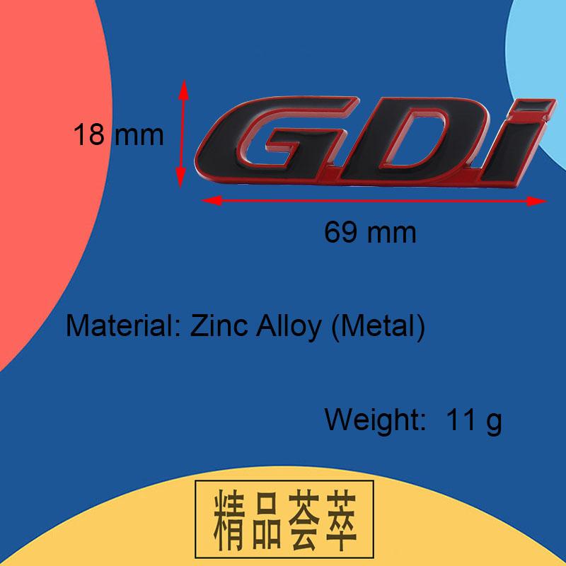 3D GDi T GDi TGDi for Car Hood Fender Trunk Nameplate Decal Emblem Badge Sticker
