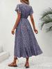 Bohemian V-Neck Belted Wrap Maxi Dress for Women