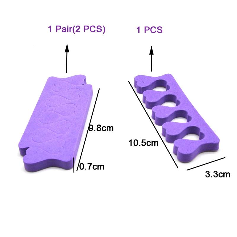 100 PCS/LOT Professional Nail Art Toes Separators Fingers Foots Divider Sponge Soft Gel UV Beauty Tools Polish Manicure Pedicure