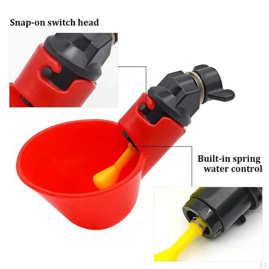 24 Pieces Automatic Poultry Water Cups Portable Removable Chicken Feeder for Coop Bird Hen