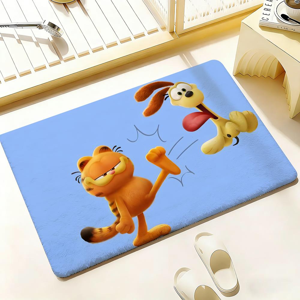 KWaii Anime G-Garfield Floor Mat Bedroom Living Room Flannel Door Mat Non-Slip Home Decor