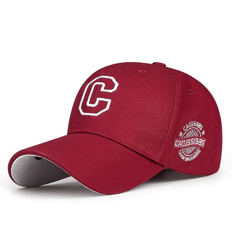 C Embroidery Letter Baseball Hat Adjustable Sun Protection Peaked Gift Caps
