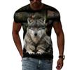 3D Casual Wolf Print T Shirt Men Women Summer Animal Tee Man O Neck Short Sleeve Loose Tops Breathable Couples T Shirts