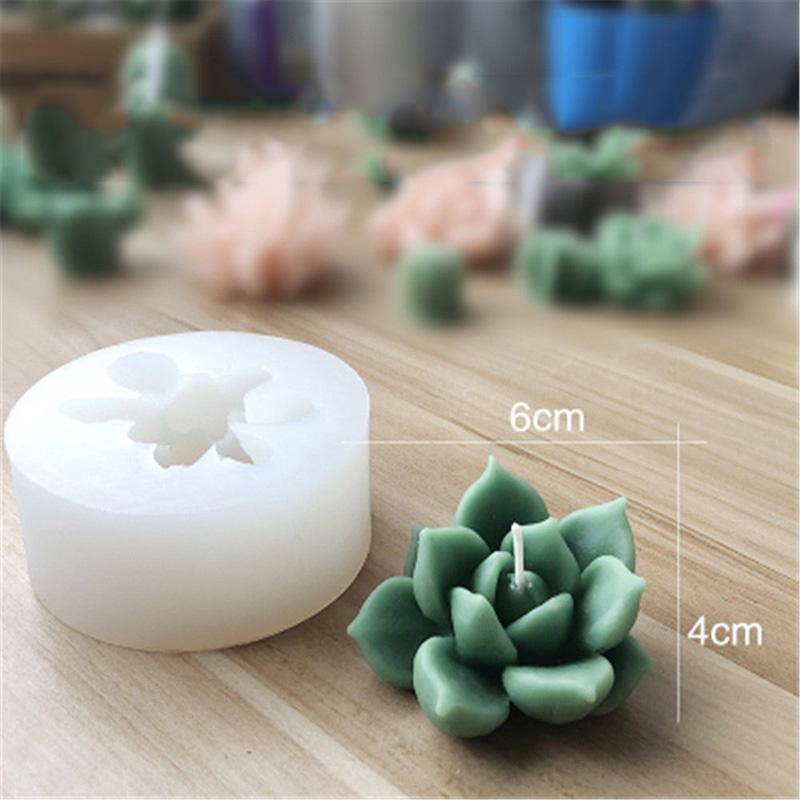 3D Cactus Succulents Silicone Mold For Jelly Chocolate Ice Making Cake Baking Gypsum Wax Concrete Candle DIY Resin Art Mould