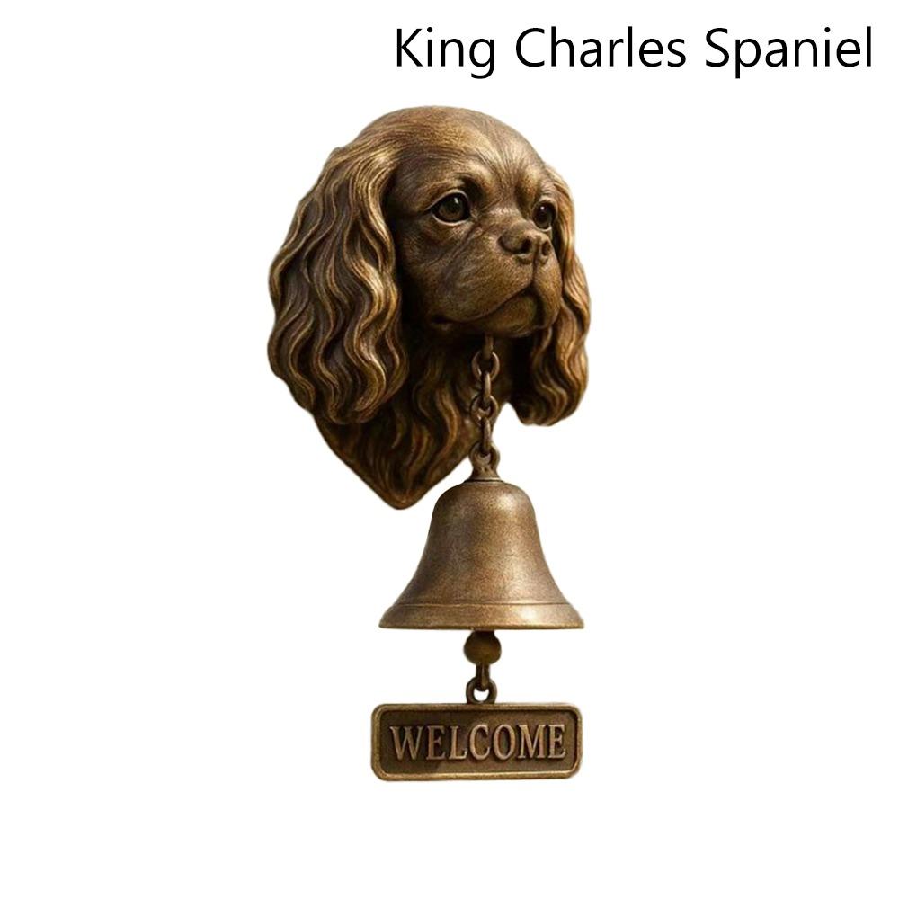 Sino de Porta em Forma de Cachorro com Toque Alto Resina+Metal Sino de Jantar Sino de Porta Frontal Retrô Casa de Fazenda