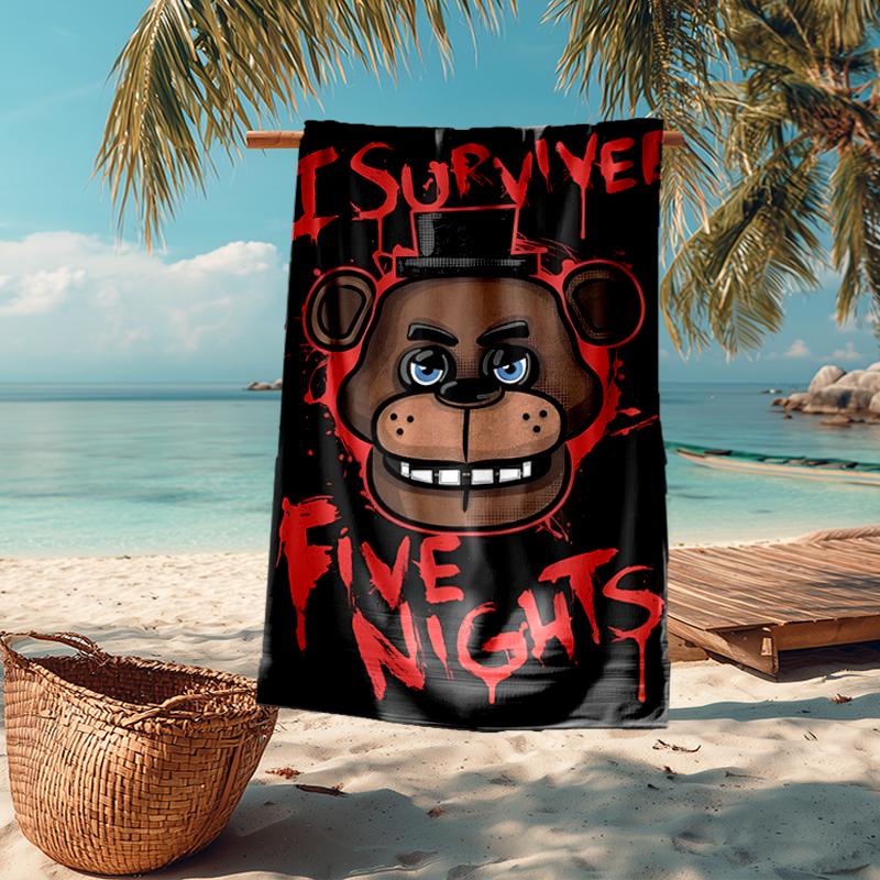 Ultra-Soft Beach Towel with Freddy Theme,Ideal for Pool - Camping, Diving - Perfect Travel Essential, Vibrant Beach Towel.