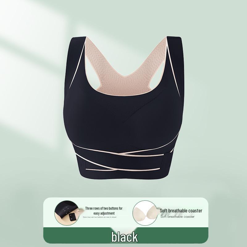 

Женский бесшовный жилет для йоги: Беспроводной, регулируемый, спортивный пуш-ап бюстгальтер с тонкой чашкой L (100-120 jin)